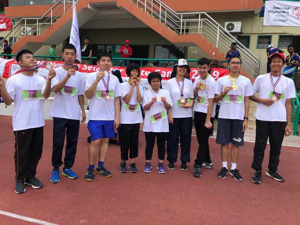 Special Olympics Selangor Athletes with winning Medals